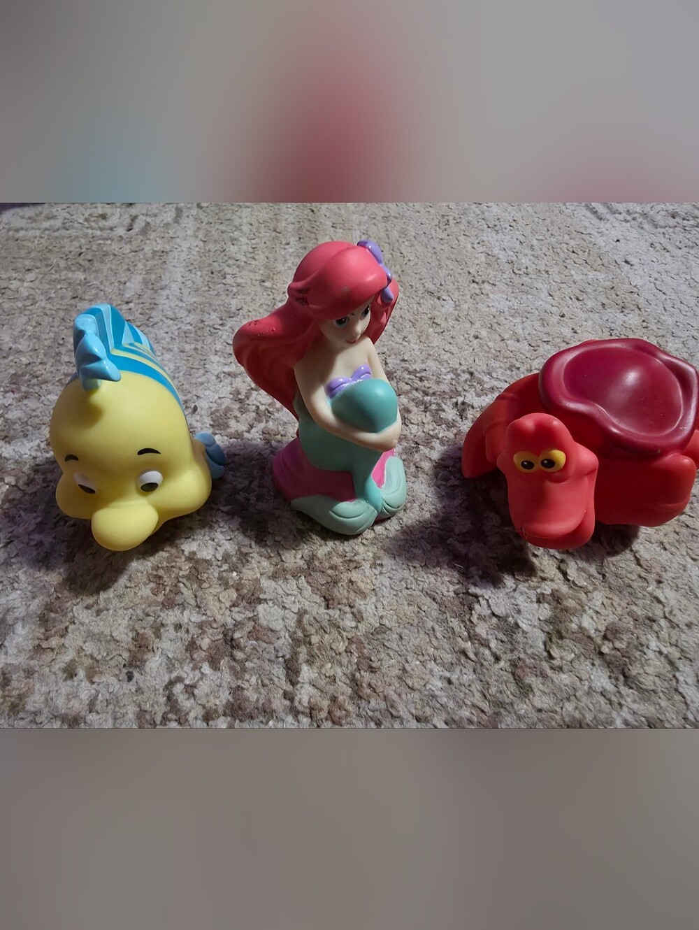 Toys. Little Mermaid Disney. Bath toys. Set of 3.